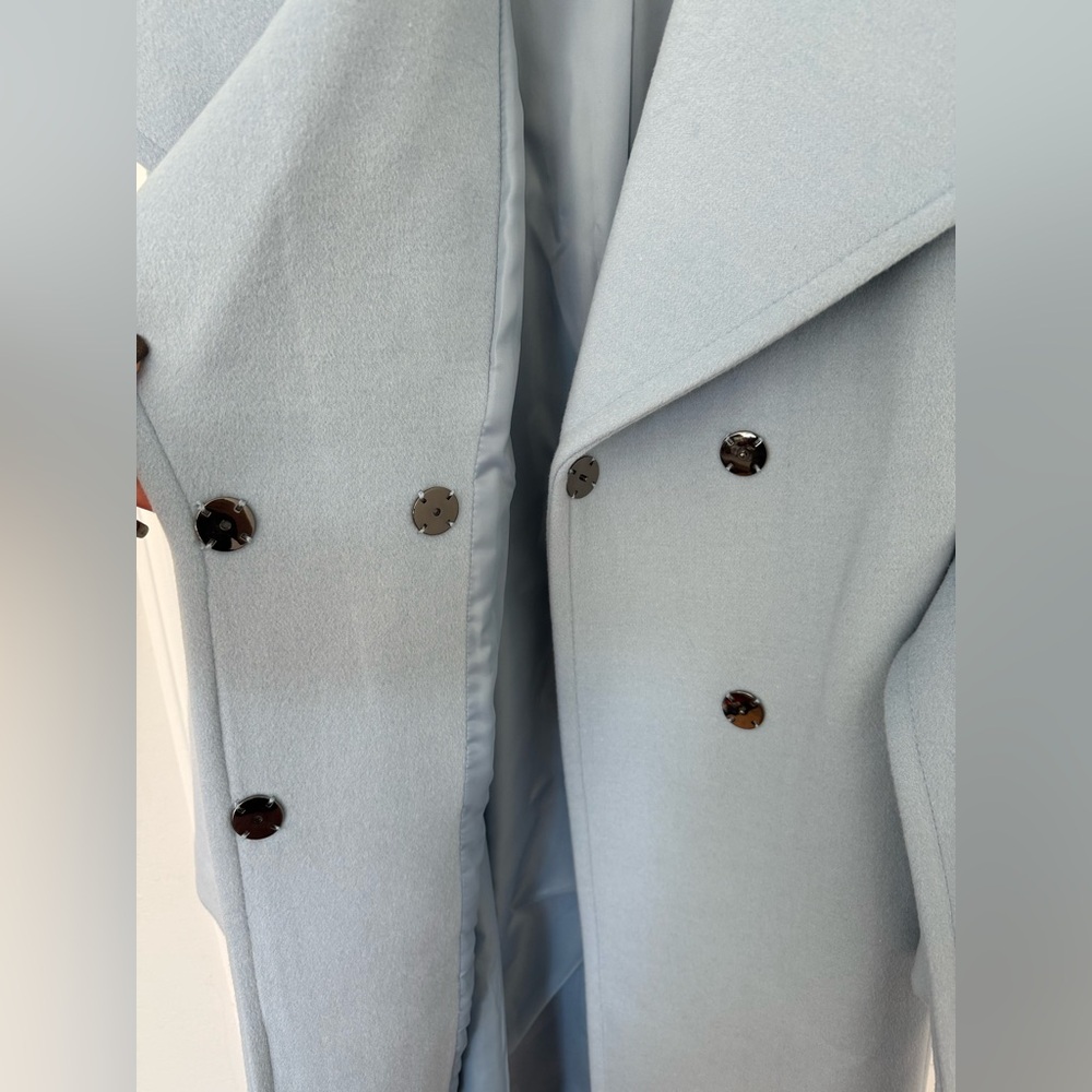 Anne Klein Women's Cashmere Blend Belted Wrap Coat - Picture 5 of 7